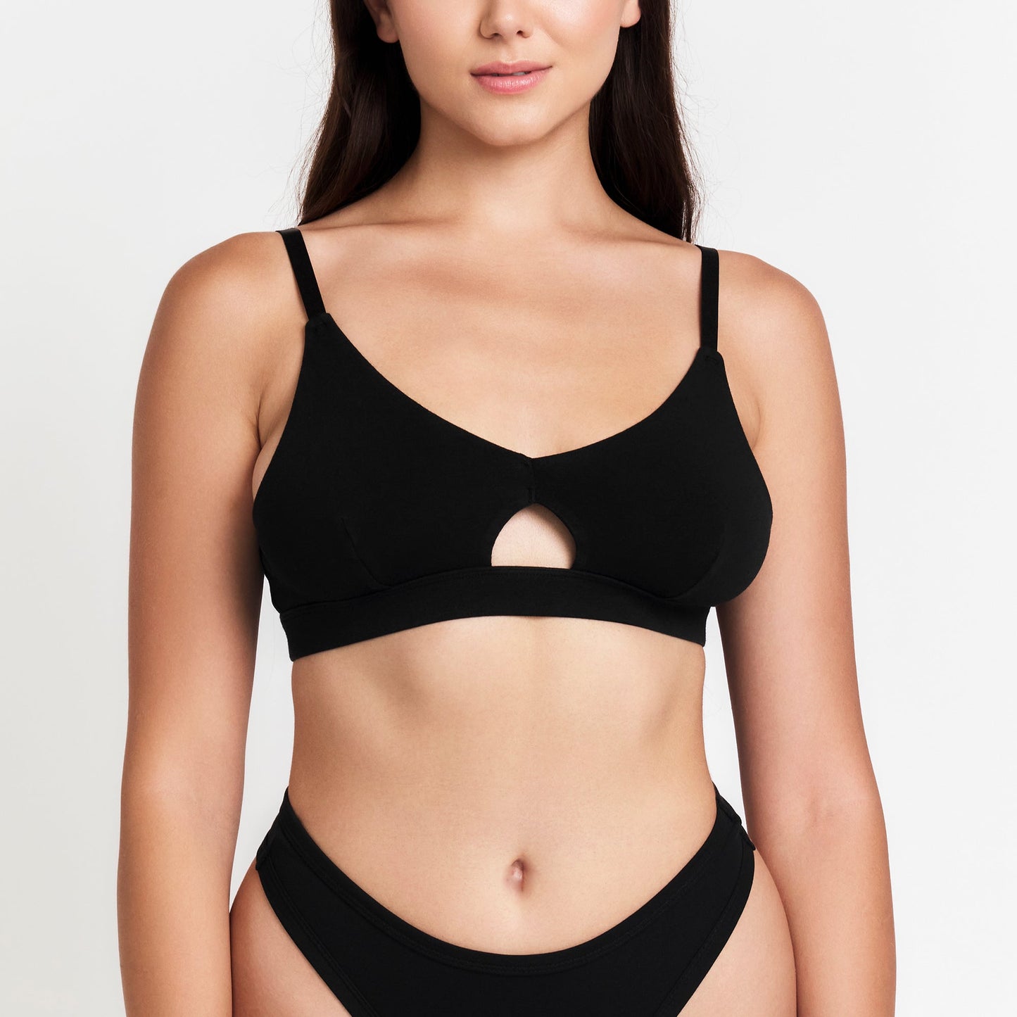 Women's Keyhole Bralette - Black
