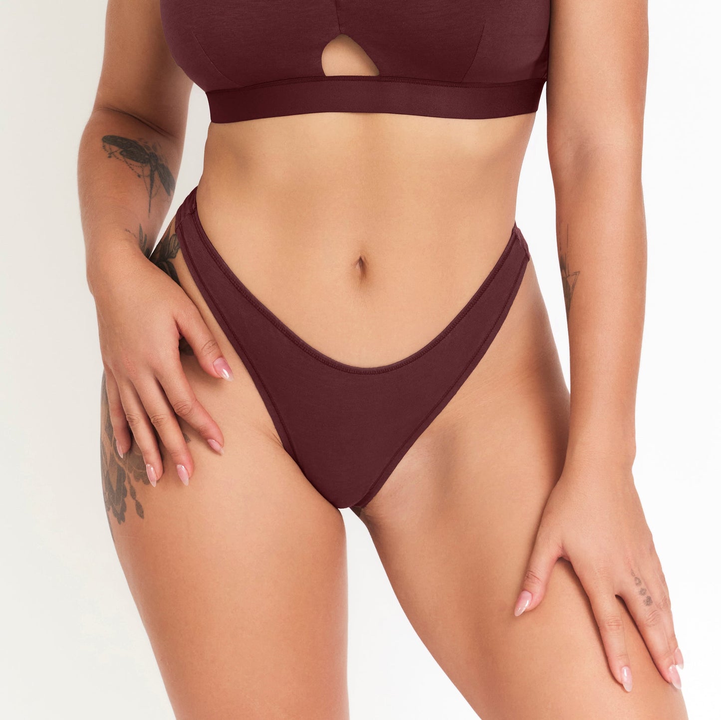 Women's Mid-Rise Thong - Sour Cherry