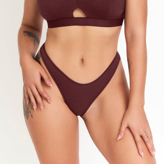 Women's Mid-Rise Thong - Sour Cherry