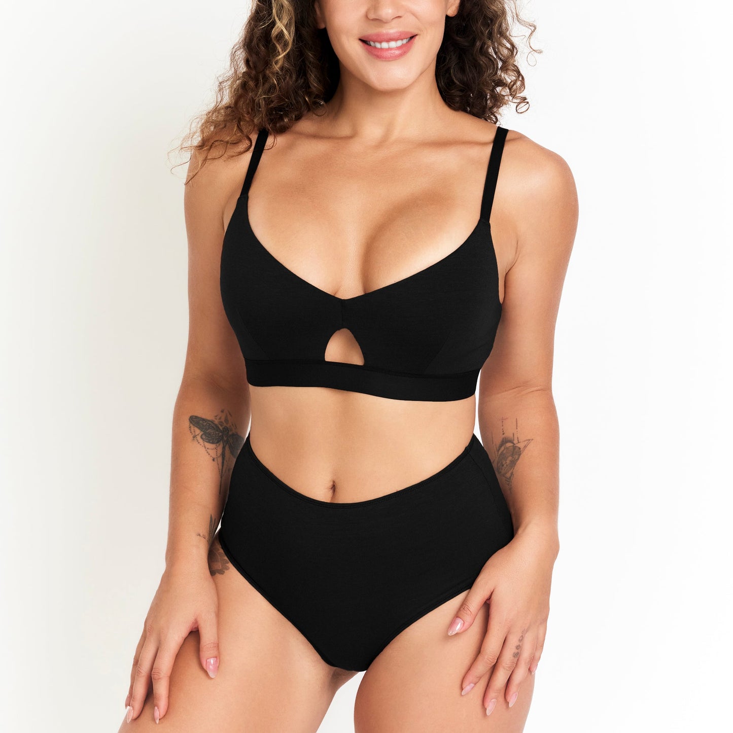 Women's High-Rise Brief Panty - Black