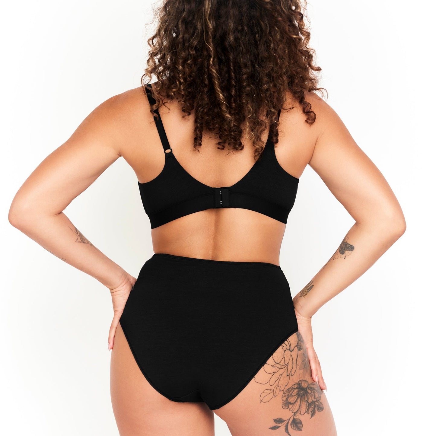 Women's High-Rise Brief Panty - Black