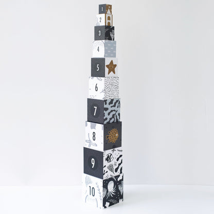 Set of 10 Nesting Blocks - Ocean Animals