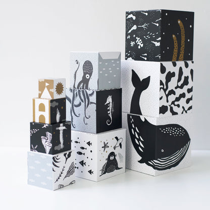 Set of 10 Nesting Blocks - Ocean Animals
