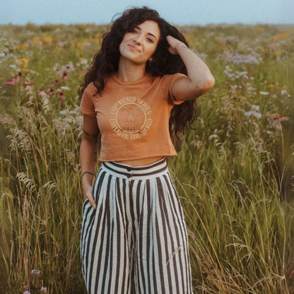 Organic Adults Graphic T-Shirt Empowered Women - Terracotta