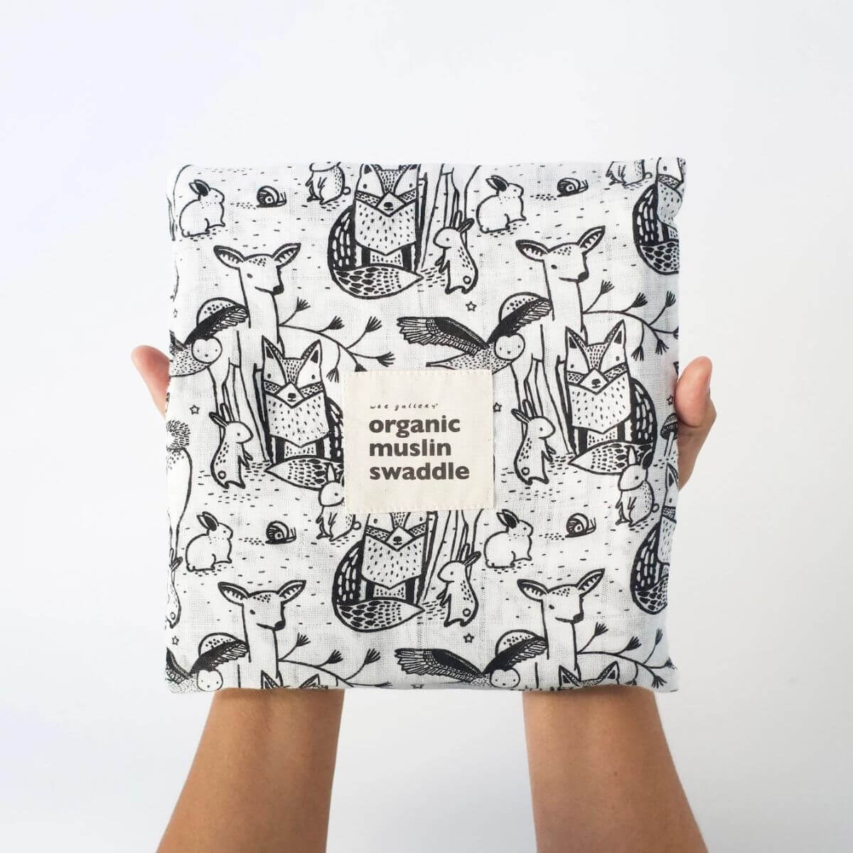 Organic Muslin Baby Swaddle Blanket - Forest