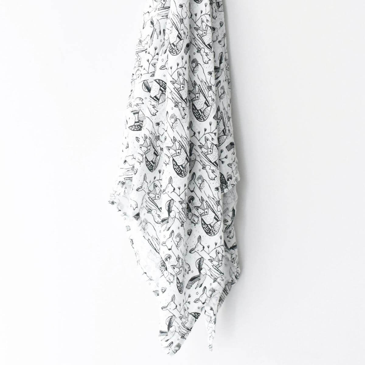 Organic Muslin Baby Swaddle Blanket - Forest