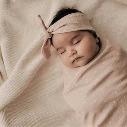 Organic Baby Blanket / Swaddle Heart Wrap - Hushed Violet