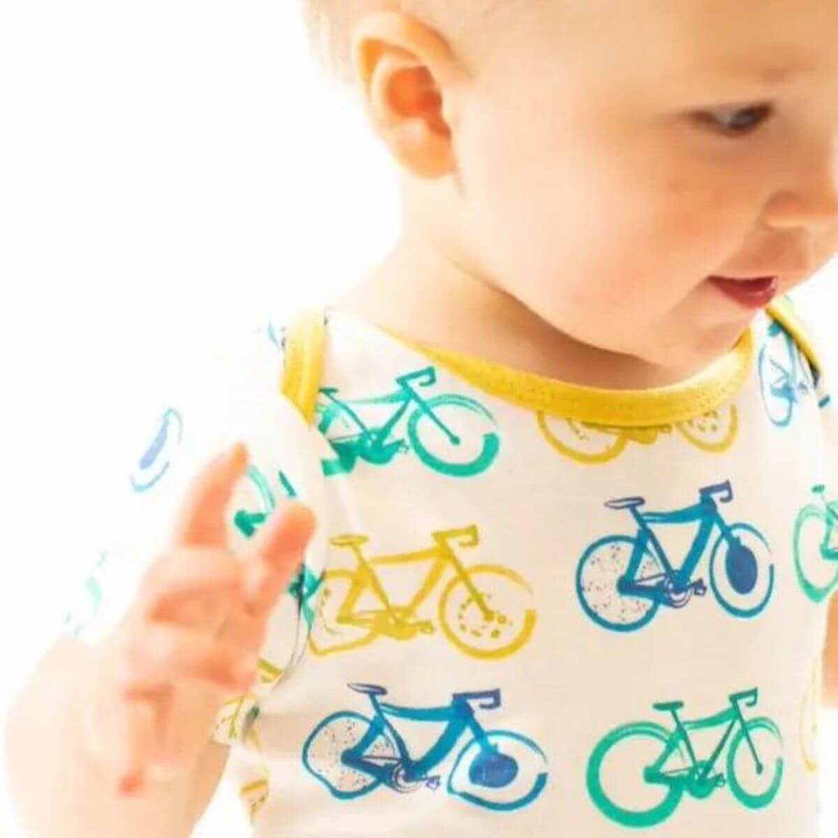 Organic Baby Bodysuit - Bicycles