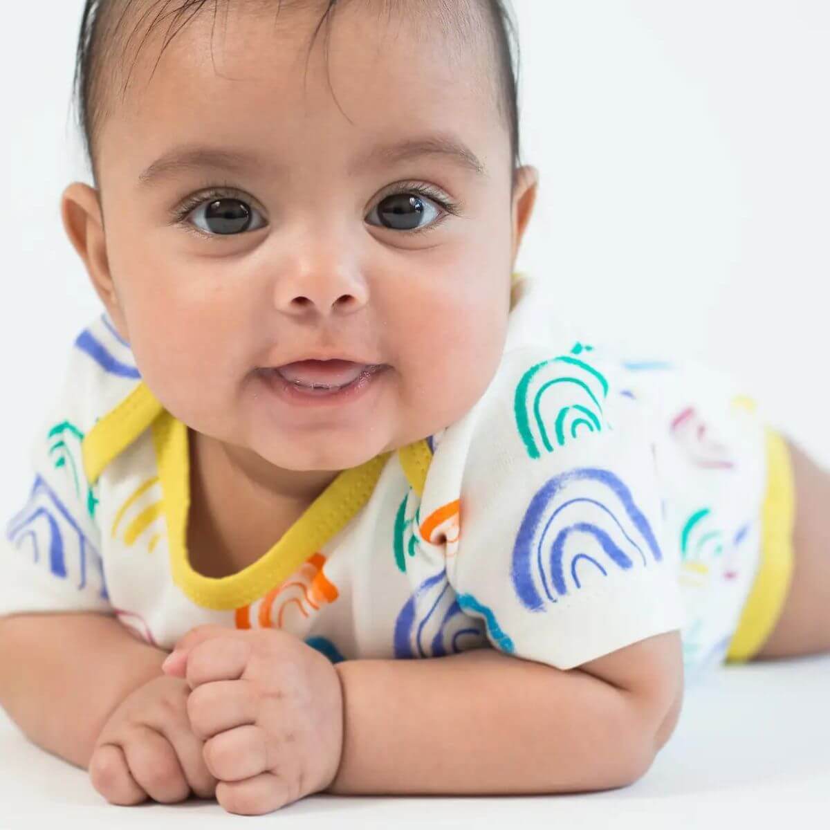 Organic Baby Bodysuit - Rainbow