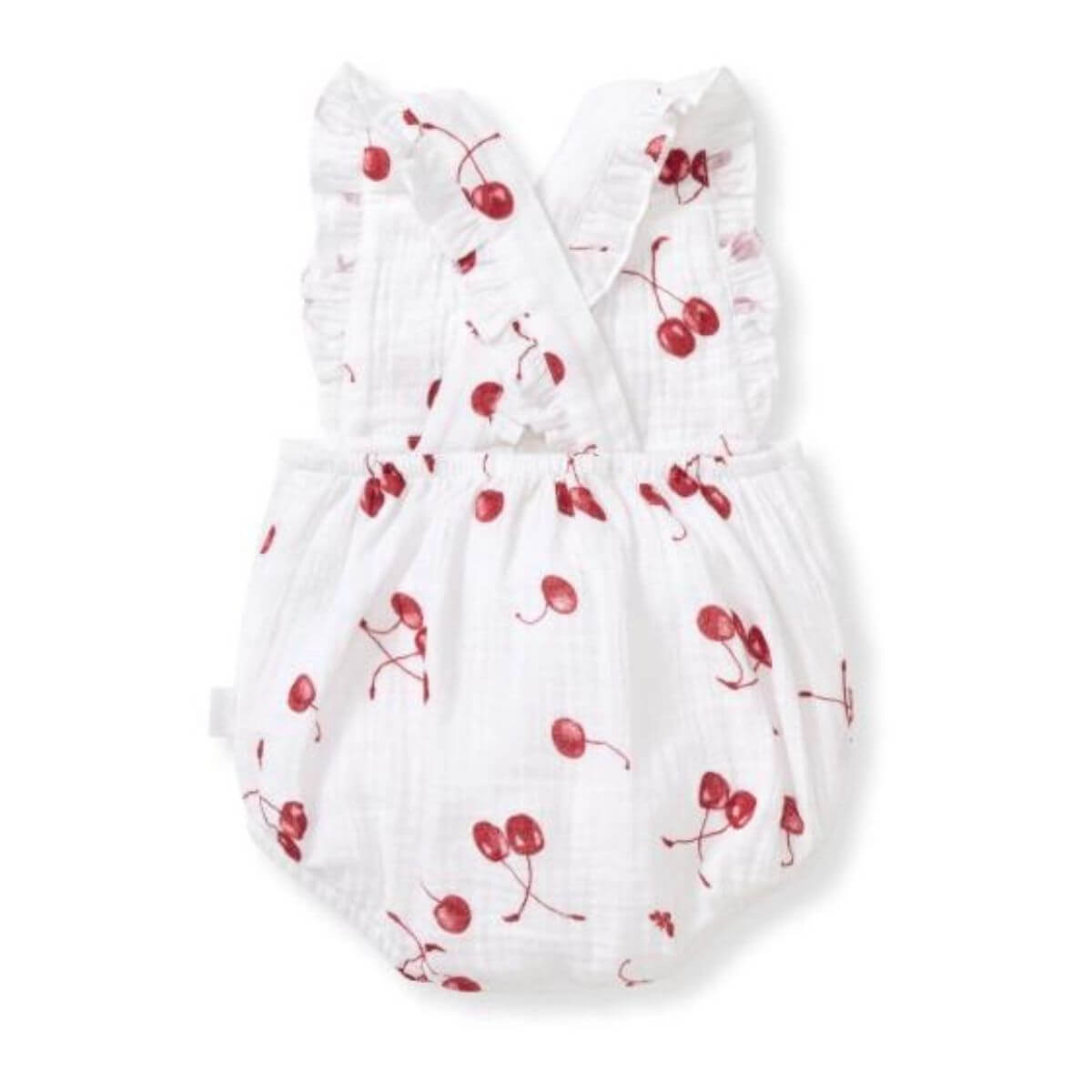 Organic Baby Bubble Romper - Cherry