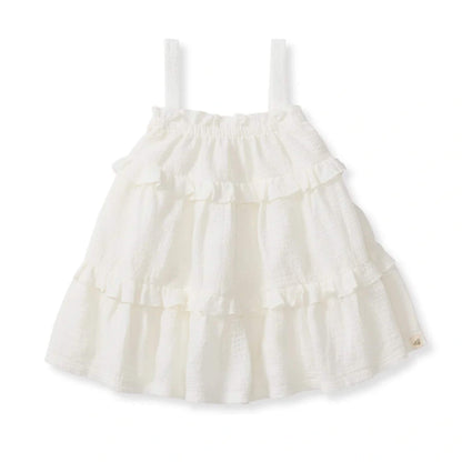 Organic Baby Cross Stitch Muslin Dress