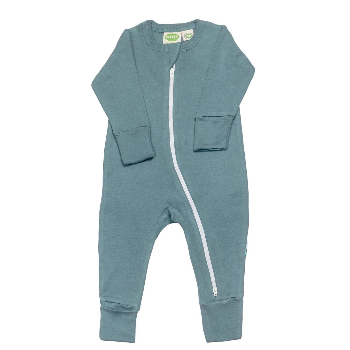 Organic Baby Essential Basic '2-Way' Zip Romper - Ocean