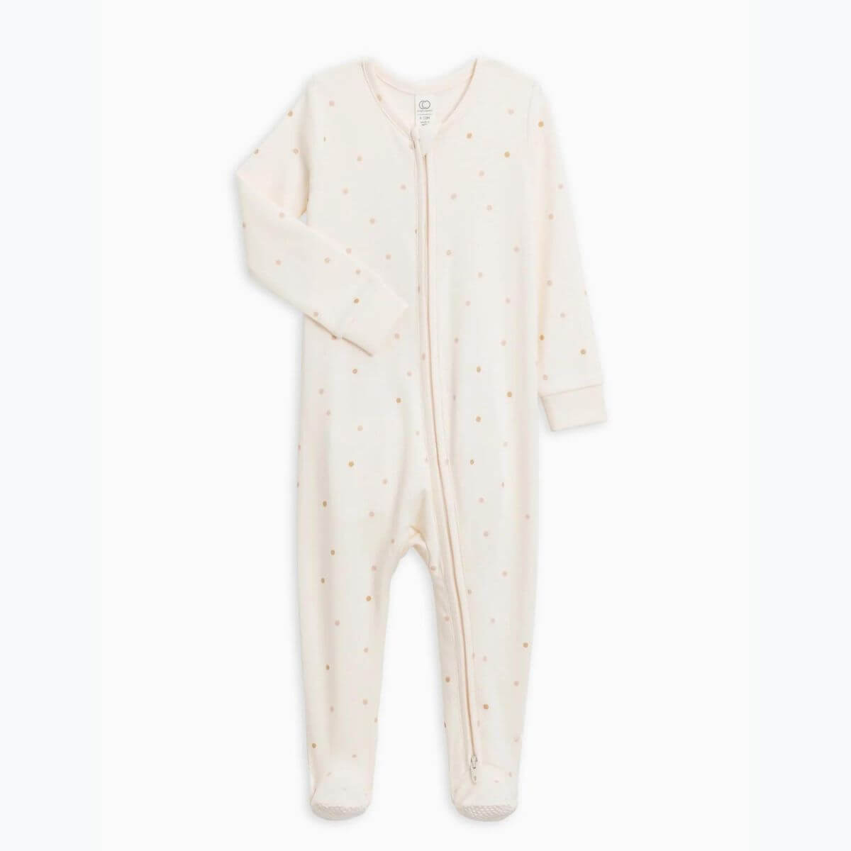 Organic Baby Footed Peyton Sleeper - Polka Dot