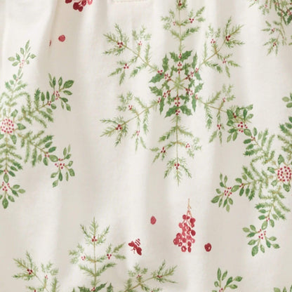 Organic Baby Girl Holiday Snowflakes Jumpsuit