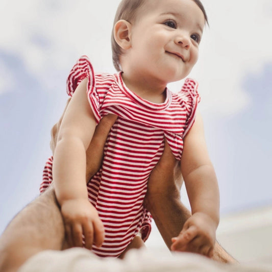 Organic Baby Girl Rocket Pop Rompers - 2 Pack Set