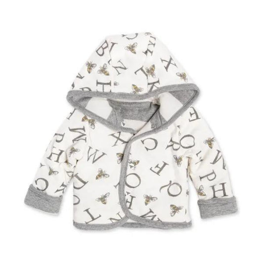 Organic Baby Reversible Jacket - Alphabet & Stripes