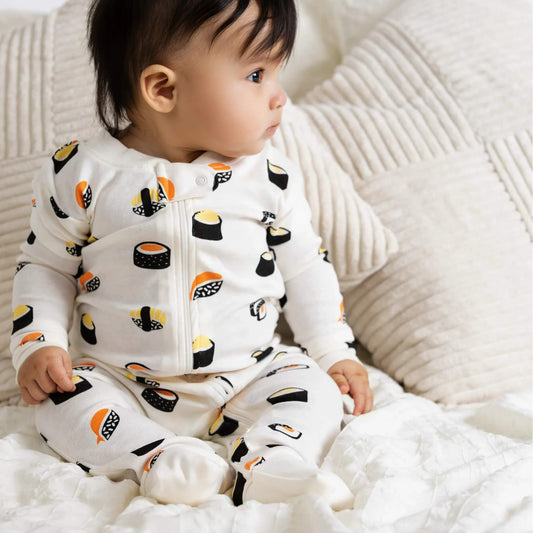 Organic Baby Romper & Sleeper Pajama - Sushi Rolls