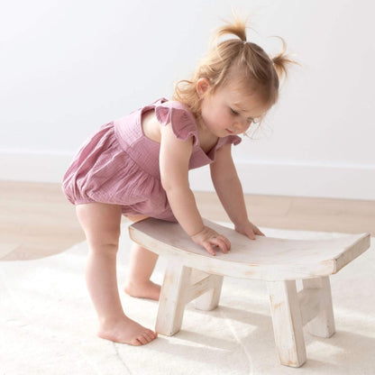 Organic Baby & Toddler Flutter Bubble Romper - Mauve