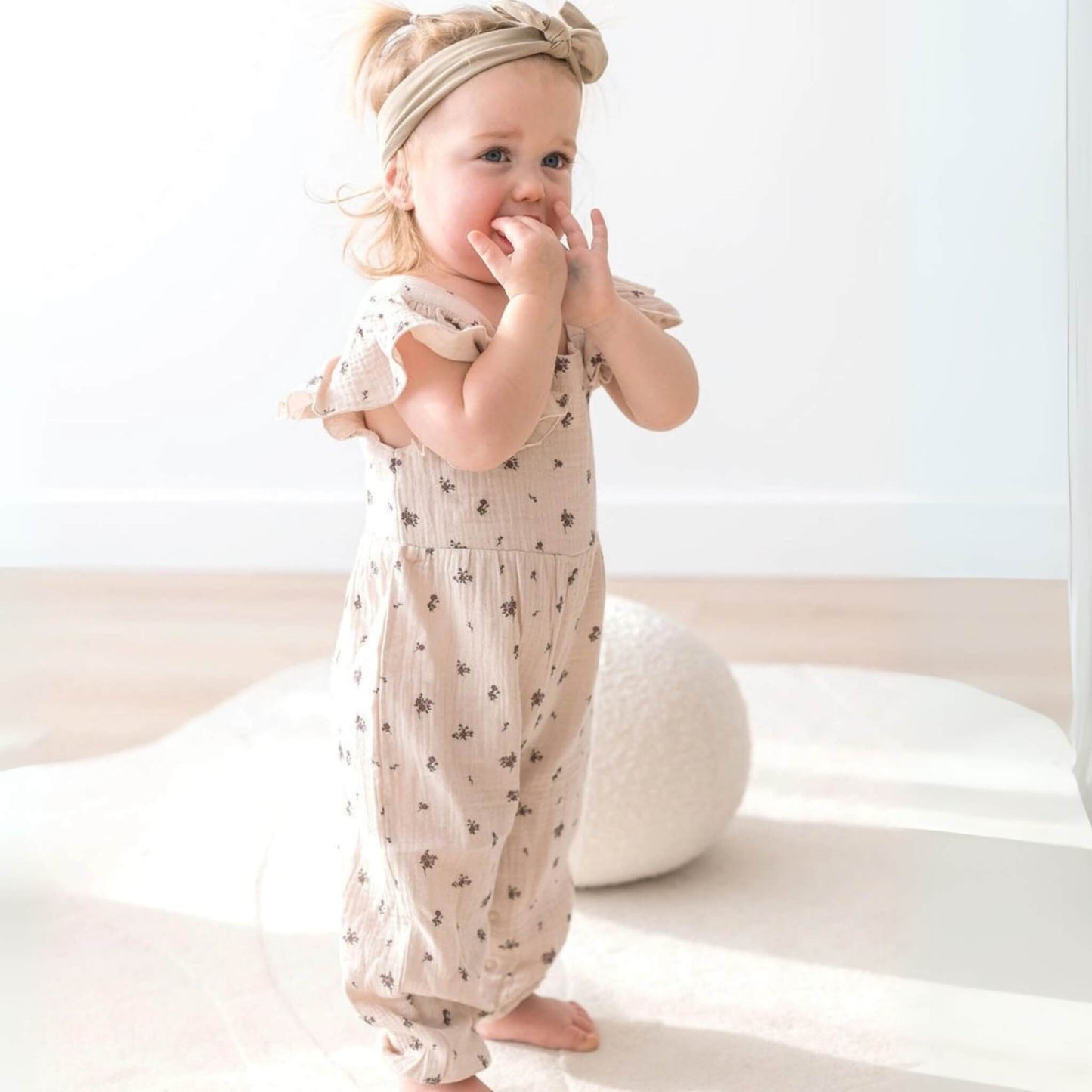 Organic Baby & Toddler Flutter Jumpsuit - Floral
