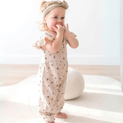 Organic Baby & Toddler Flutter Jumpsuit - Floral