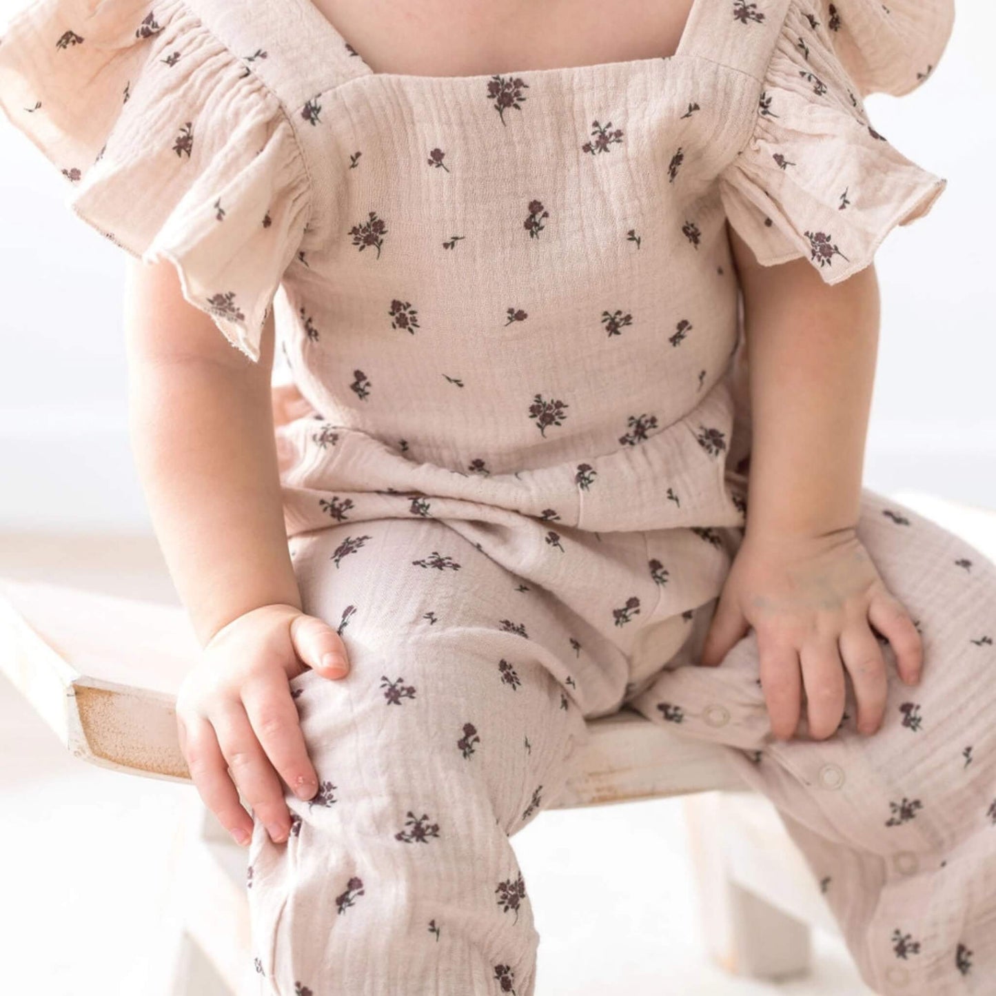 Organic Baby & Toddler Flutter Jumpsuit - Floral