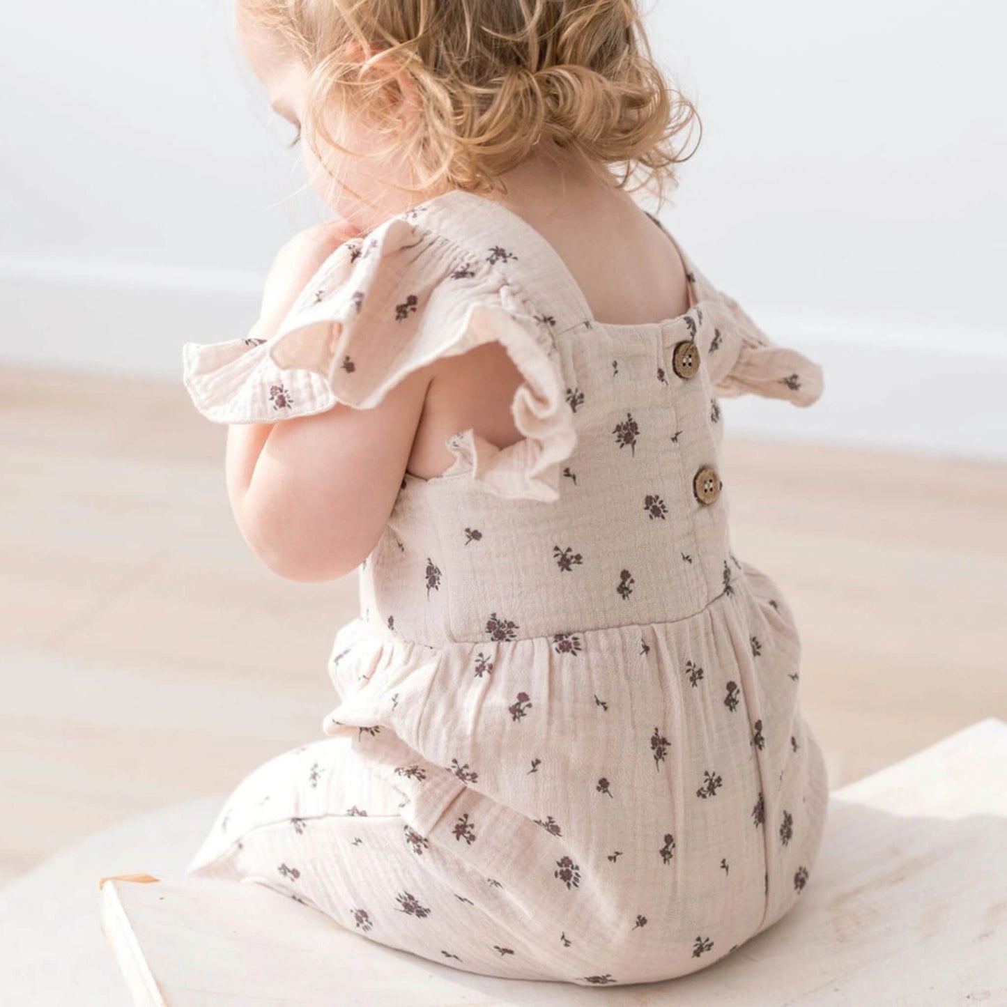 Organic Baby & Toddler Flutter Jumpsuit - Floral