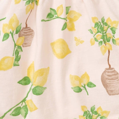 Organic Baby & Toddler Girl Island Lemons Top & Short Set