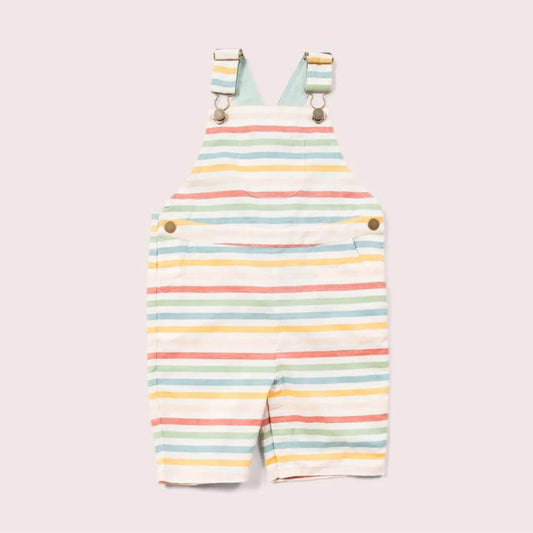 Organic Baby / Toddler Overalls - Rainbow Stripe