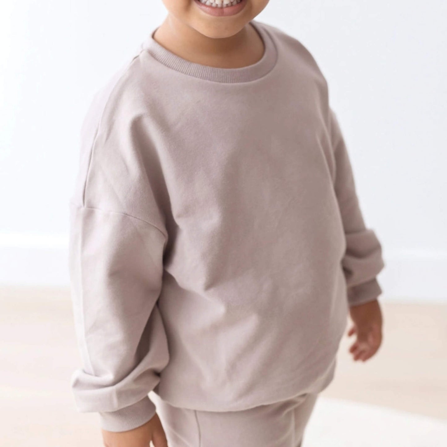 Organic Baby & Toddler Sweatshirt & Jogger Set - Pale Mulberry
