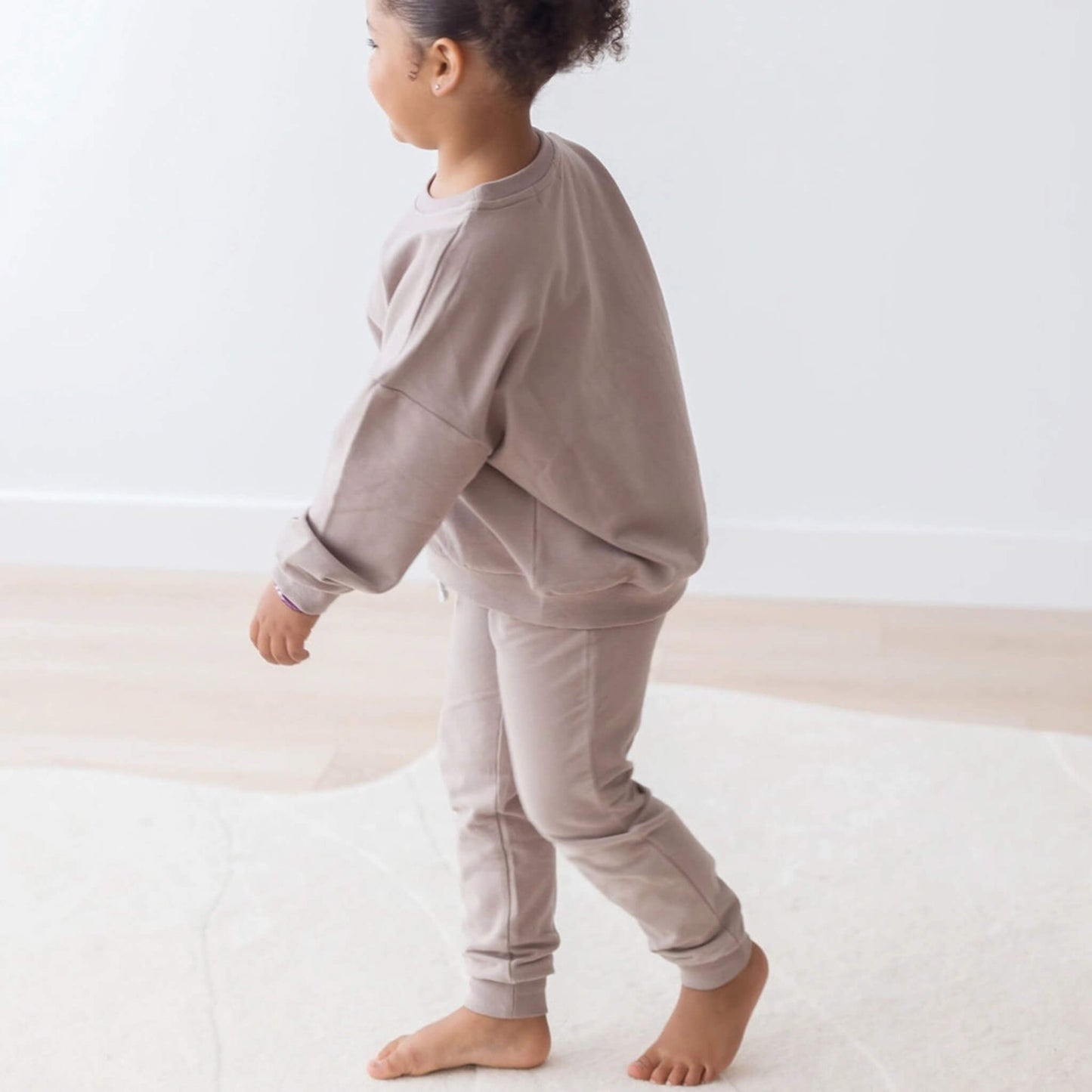 Organic Baby & Toddler Sweatshirt & Jogger Set - Pale Mulberry