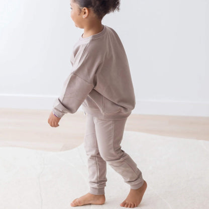 Organic Baby & Toddler Sweatshirt & Jogger Set - Pale Mulberry