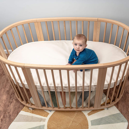 Organic Breathable Oval Crib Mattress (For Stokke Sleepi Bed)