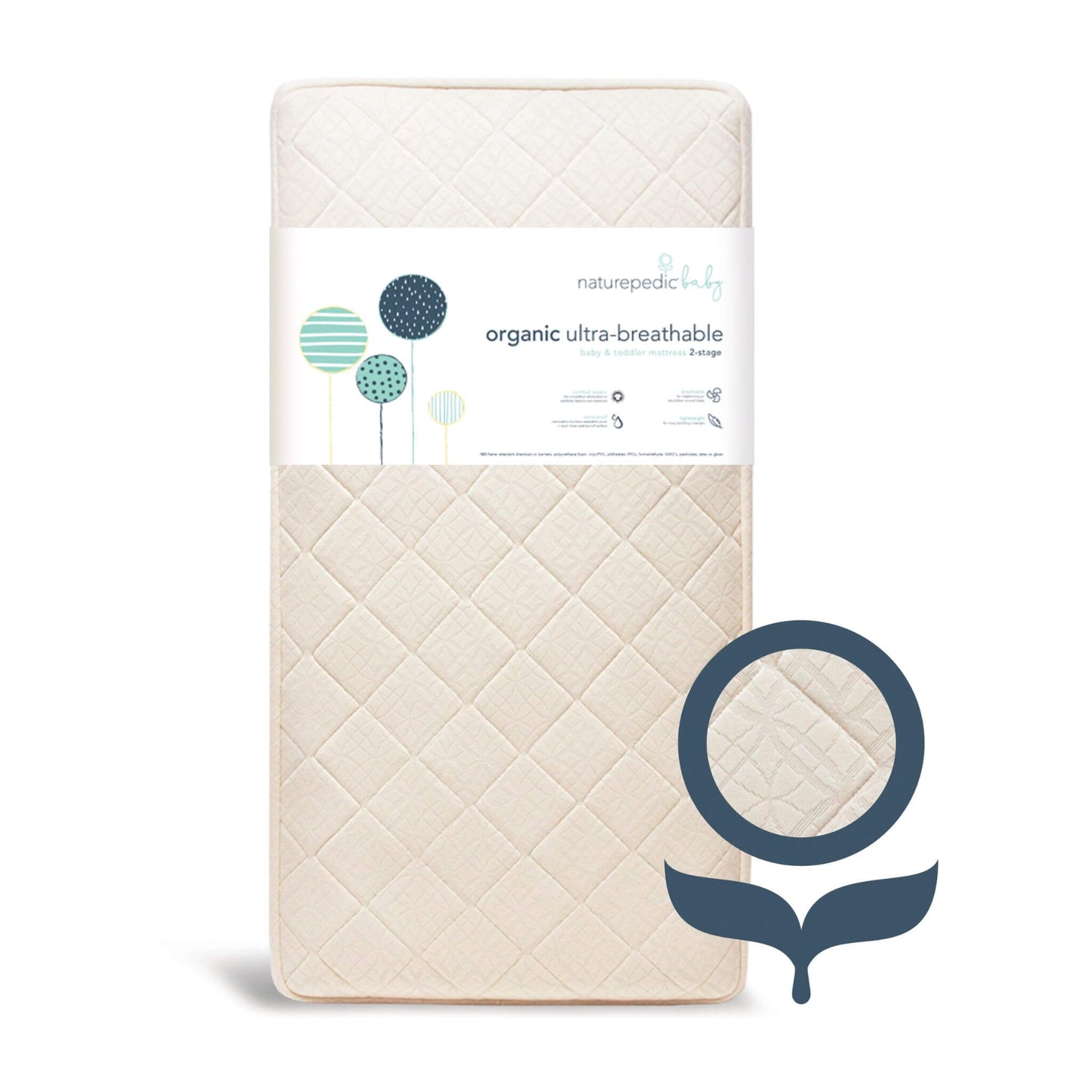 Organic Breathable Ultra Baby Crib Mattress (2-Stage)