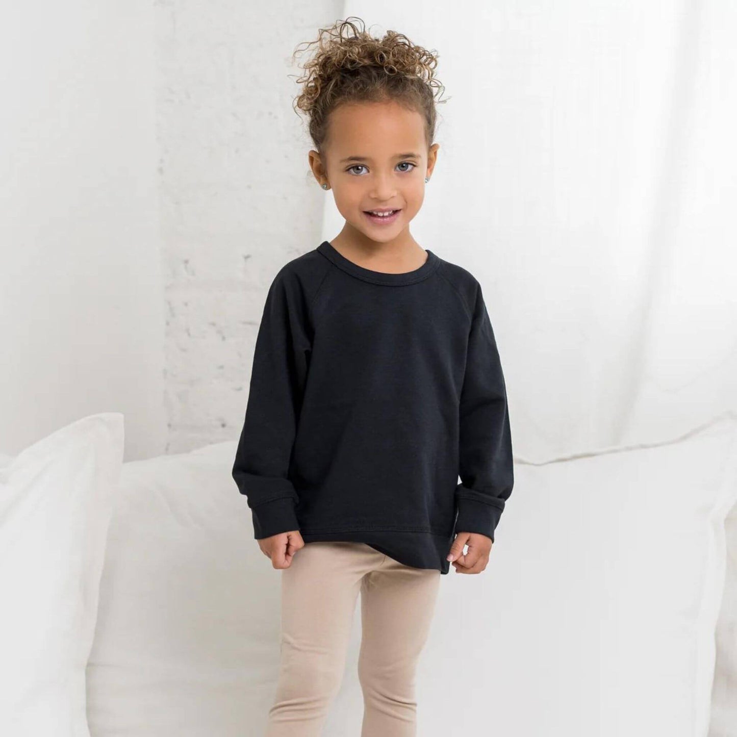 Brooklyn Organic French Terry Kid Pullover - Black