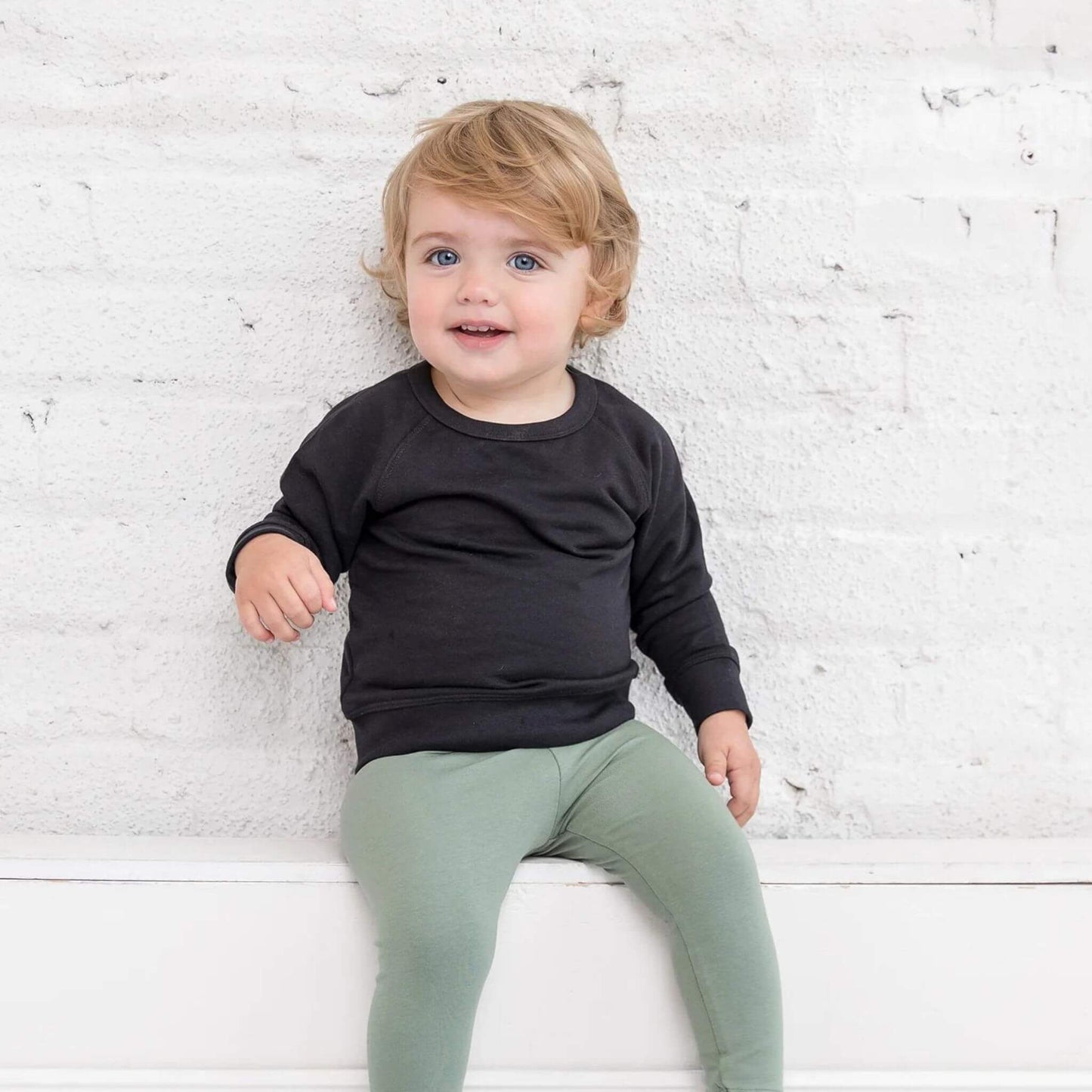 Brooklyn Organic French Terry Kid Pullover - Black