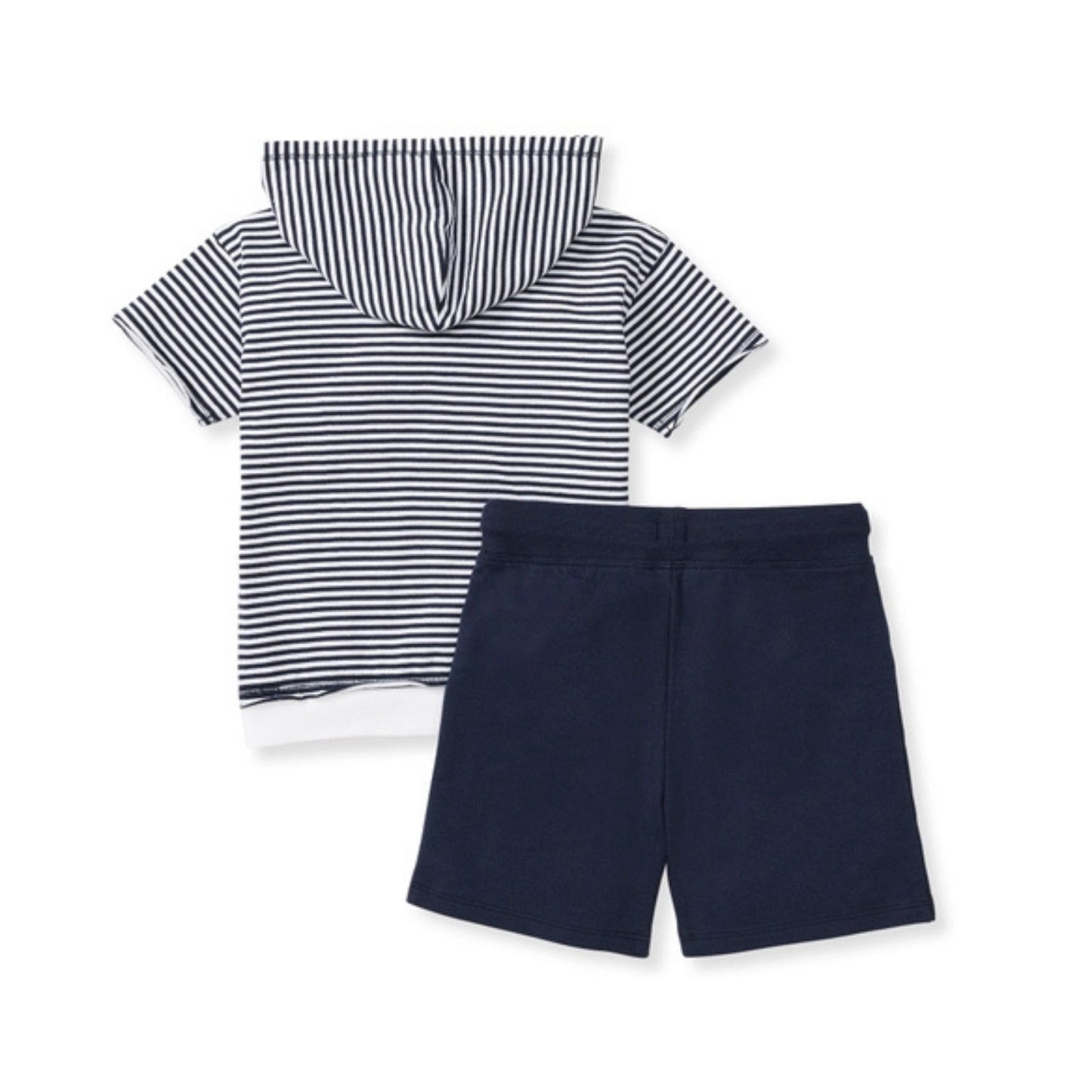 Organic Baby & Toddler Boy Classic Stripe Hooded Top & Shorts Set