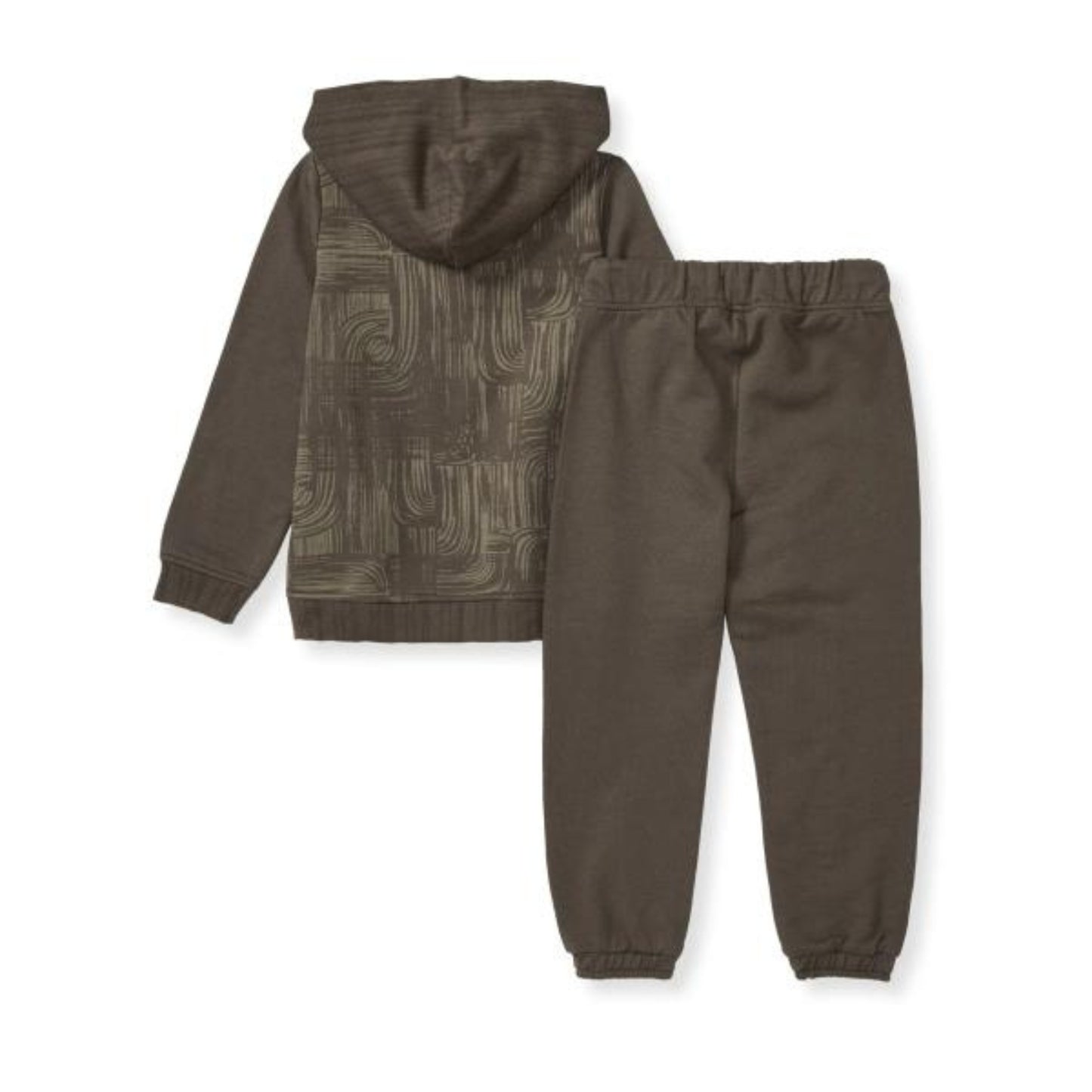 Organic Toddler Hooded Sweatshirt and Joggers Set - Abstract Waterfalls