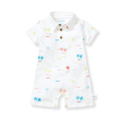 Organic Cotton Beach Shack Polo Baby Romper