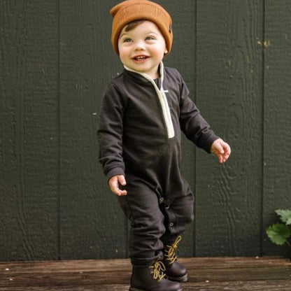 Organic Cotton Quarter Zip Baby & Toddler Romper