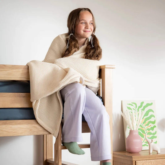 Organic Cotton Waffle Blanket for Kids