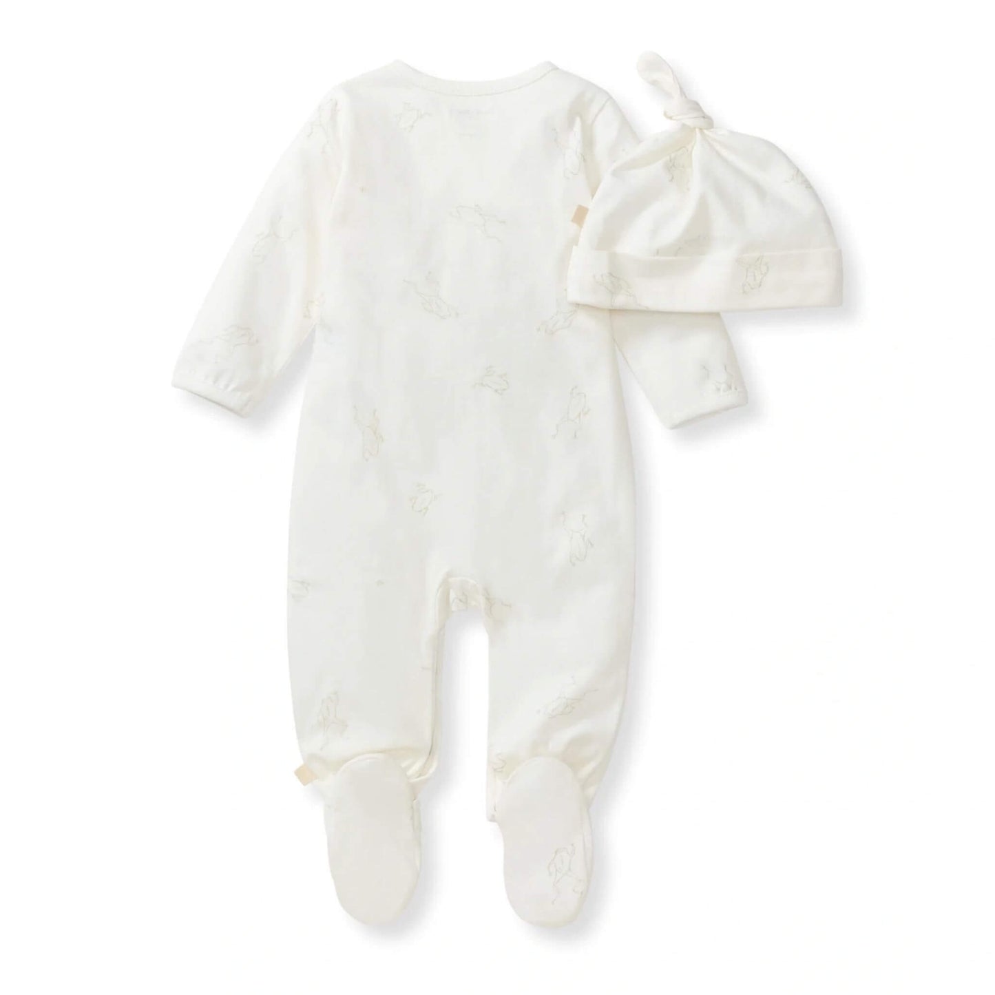 Organic Frog Baby Boy Jumpsuit & Hat Set
