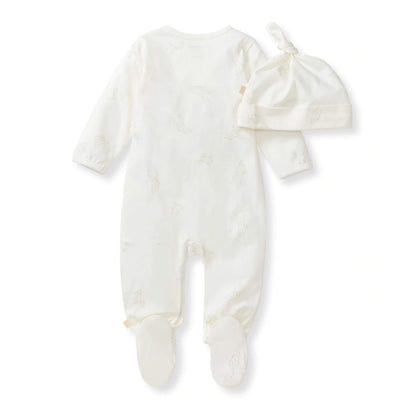 Organic Frog Baby Boy Jumpsuit & Hat Set