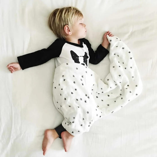 Organic Cotton Muslin Baby Swaddle Blanket - Stars