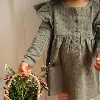 Organic Toddler Girl Budding Beauty Tunic & Pants Set