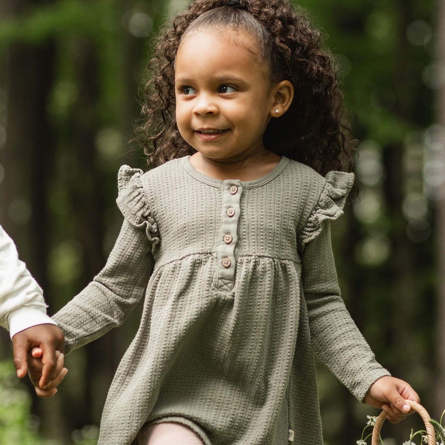 Organic Toddler Girl Budding Beauty Tunic & Pants Set