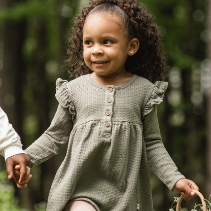 Organic Toddler Girl Budding Beauty Tunic & Pants Set