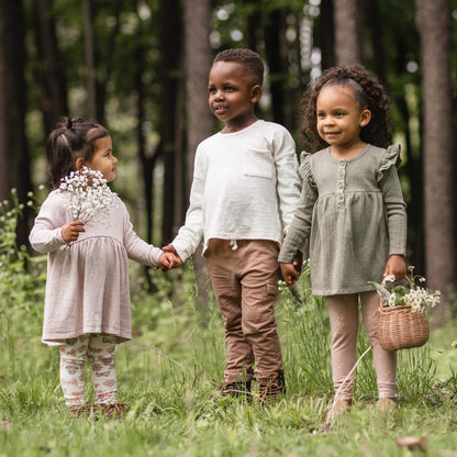 Organic Toddler Girl Budding Beauty Tunic & Pants Set
