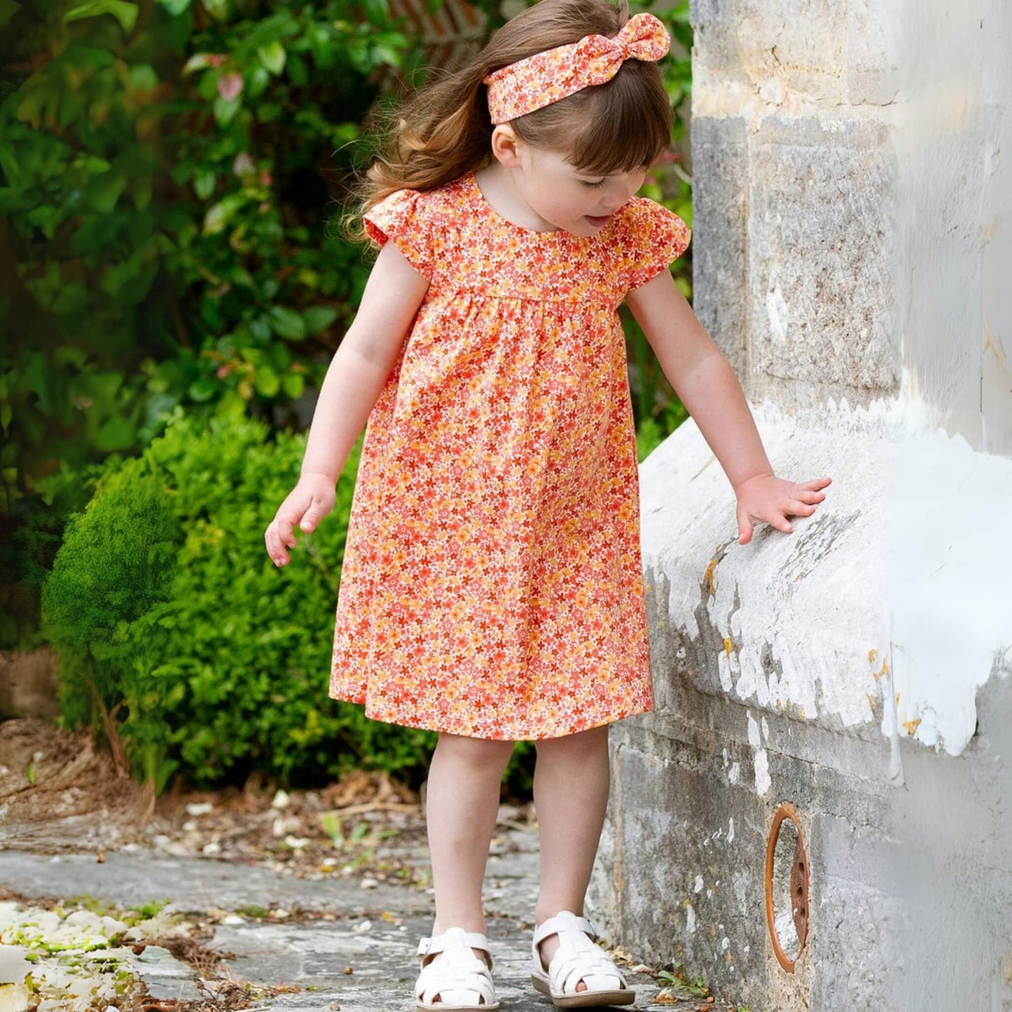 Organic Toddler Girls Floral Dress - Petal Perfume