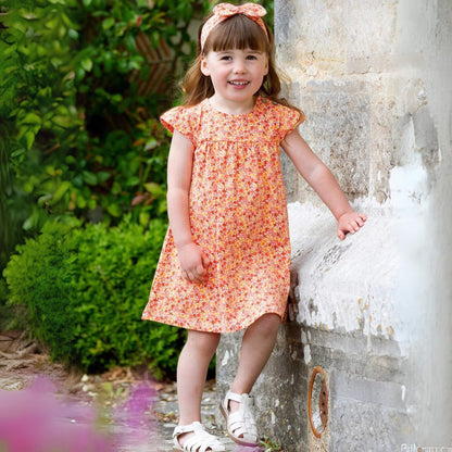 Organic Toddler Girls Floral Dress - Petal Perfume