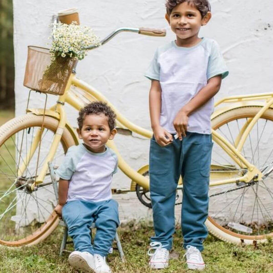 Organic Toddler Raglan Tshirt & French Terry Joggers Set